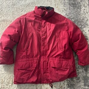 Eddie Bauer Red Parka Coat Goose
Down Jacket size xl men’s
